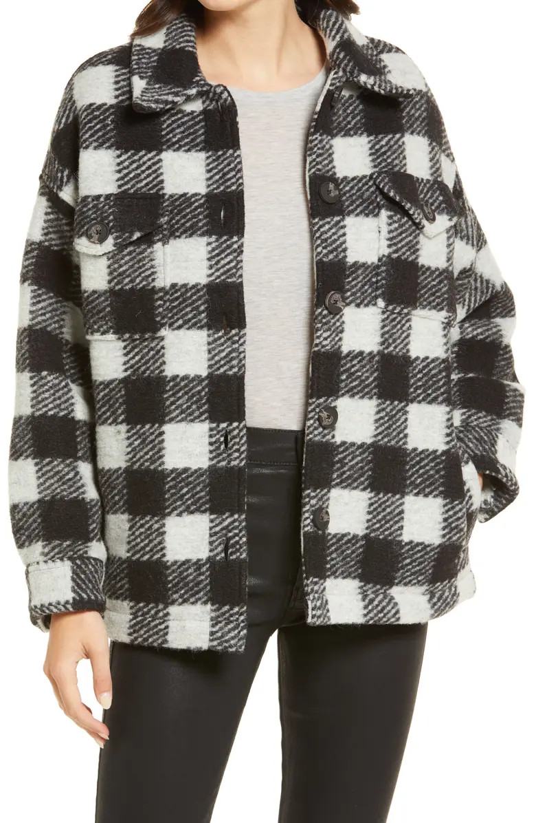 AllSaints Fenix Buffalo Plaid Wool Blend Jacket | Nordstrom | Nordstrom