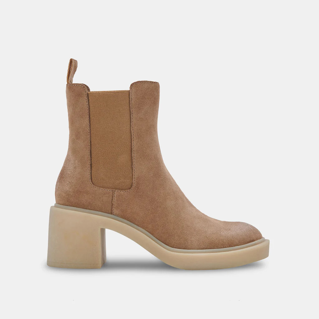 GUNNER BOOTIES TRUFFLE SUEDE | DolceVita.com