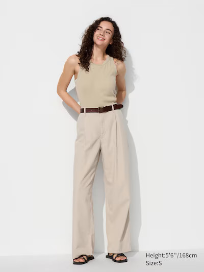 Drapey Denim Pleated Pants | UNIQLO (US)
