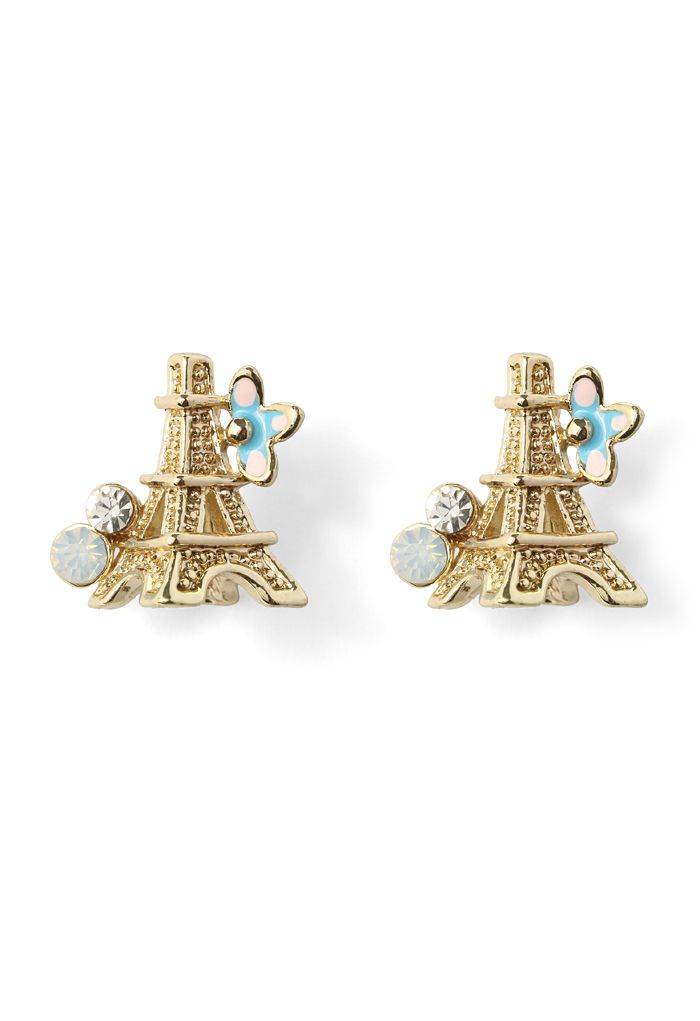 Crystal Eiffel Tower Earrings | Chicwish