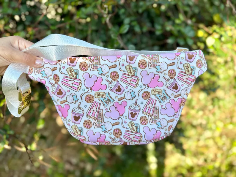 Mickey Snacks XL Fanny Pack, Disney Snacks Print Jumbo Fanny Pack, Magic Kingdom Belt Bag, Vacati... | Etsy (US)