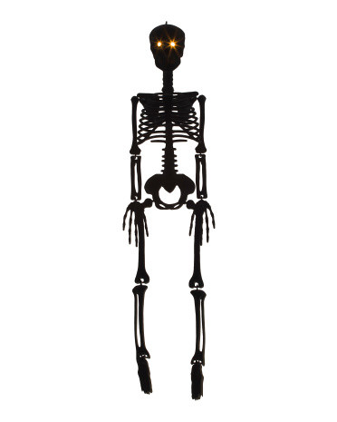 32in Flocked Skeleton With Led Eyes | Halloween | Marshalls | Marshalls