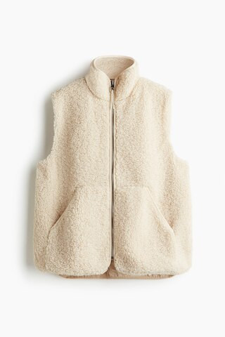 H & M - Teddy Fleece Vest - Beige | H&M (US + CA)
