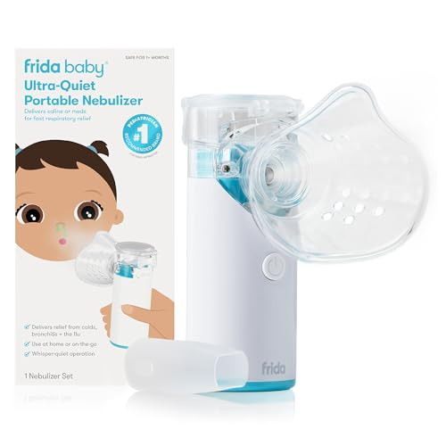 Frida Baby Nebulizer for Babies, Portable Nebulizer for Kids, Babies, Infants & Adults, Ultra-Quiet Handheld Nebulizer with Mask + Diffuser, Congestion + Flu Relief | Amazon (US)