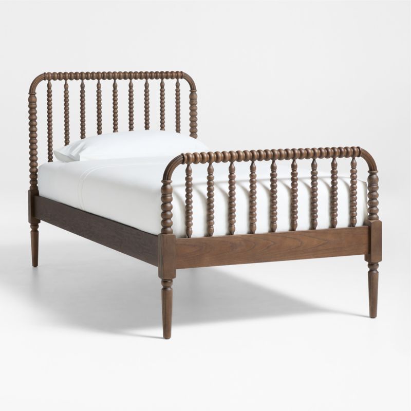 Jenny Lind Deep Brown Wood Spindle Kids Twin Bed + Reviews | Crate & Kids | Crate & Barrel