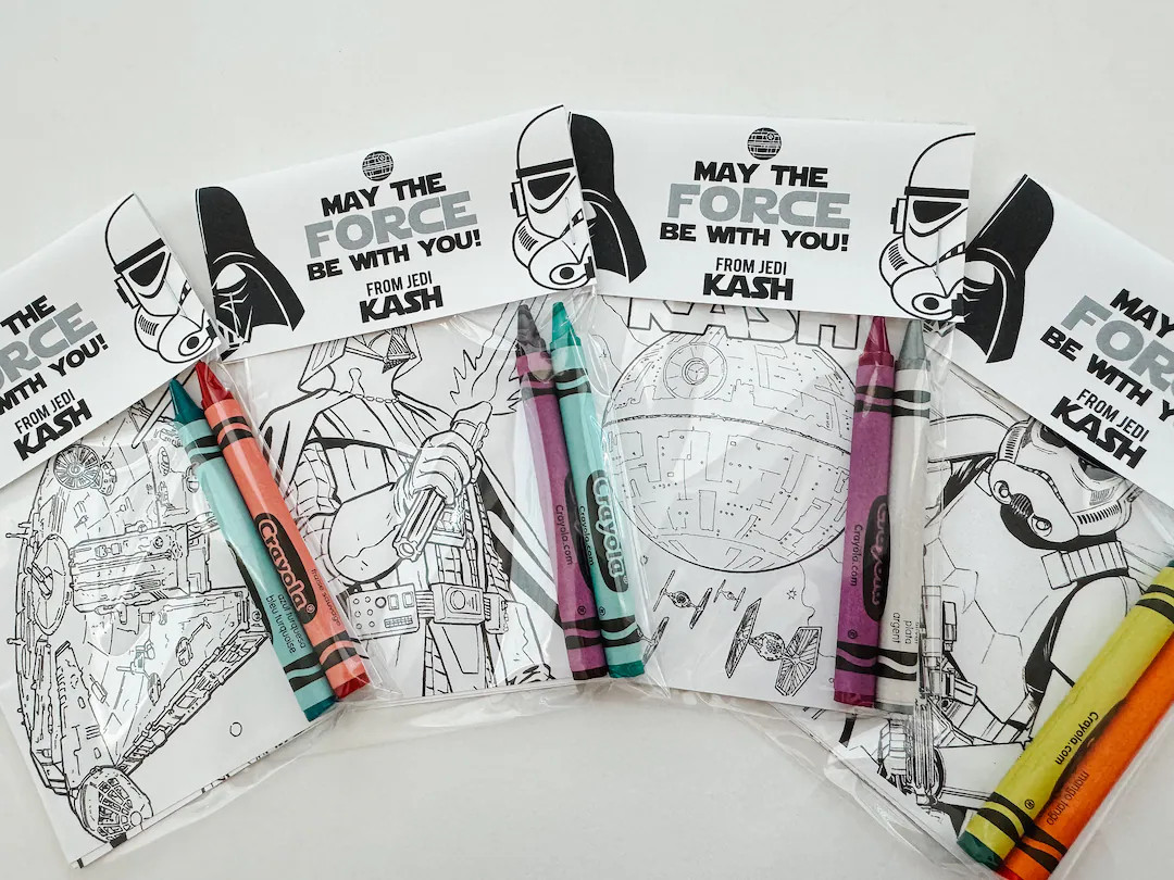 Star Wars Party Favors, First Order Star Wars Party Favor Mini Coloring Sheets & Crayon, Storm Tr... | Etsy (US)