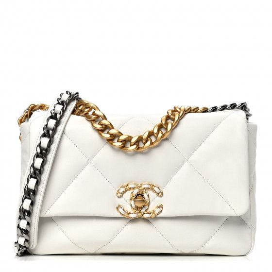 CHANEL

Goatskin Quilted Medium Chanel 19 Flap White | Fashionphile