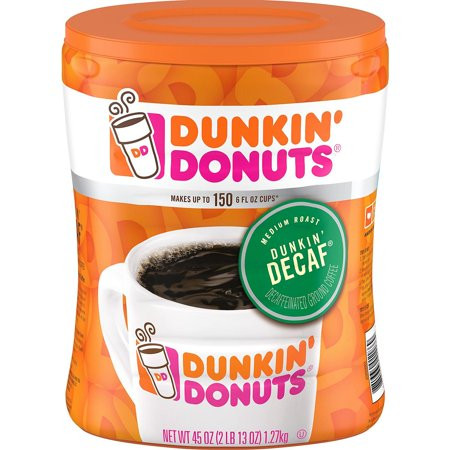 Dunkin' Donuts Decaffeinated Ground Coffee, Medium Roast (45 oz.) | Walmart (US)