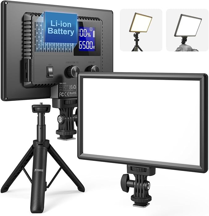 RALENO 9" LED Video Light Panel, 2500K-6500K Camera Light for Video Conference Recording with 400... | Amazon (US)