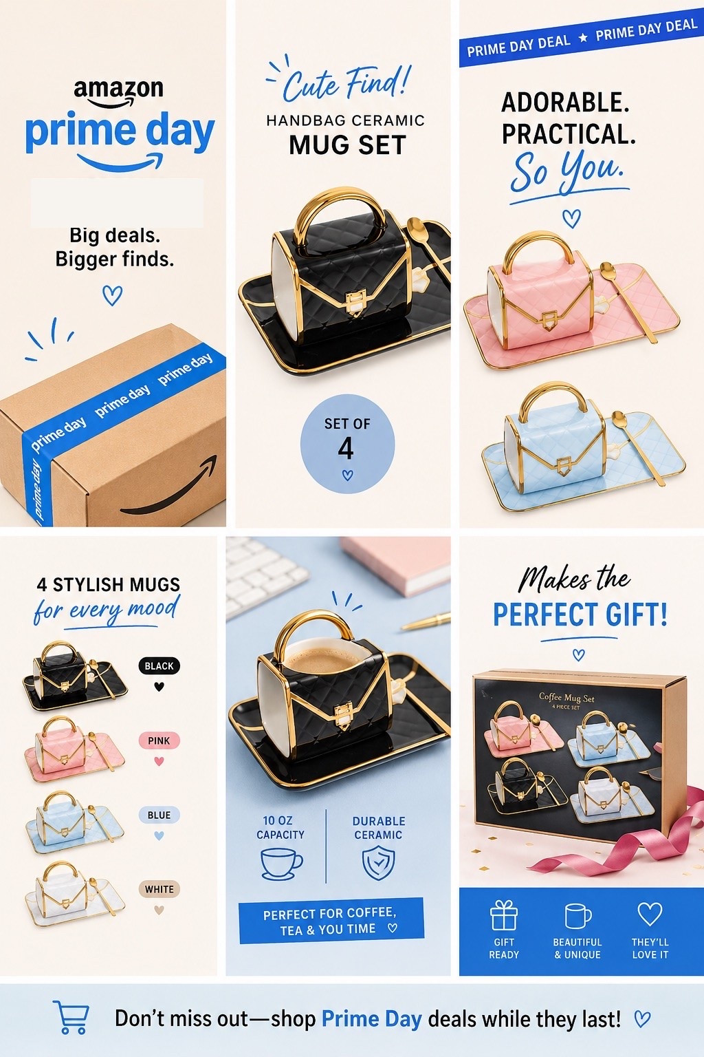 Handbag 👜 mug set? Brb adding to cart 🛒 
#primedaysale

#LTKHome #LTKSaleAlert #LTKmomlife