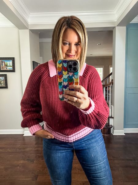 Walmart sweater - I recommend sizing up if in between sizes or if you want more length 

Target jeans - true to size 

Walmart fall fashion 

#LTKunder50 #LTKcurves #LTKstyletip