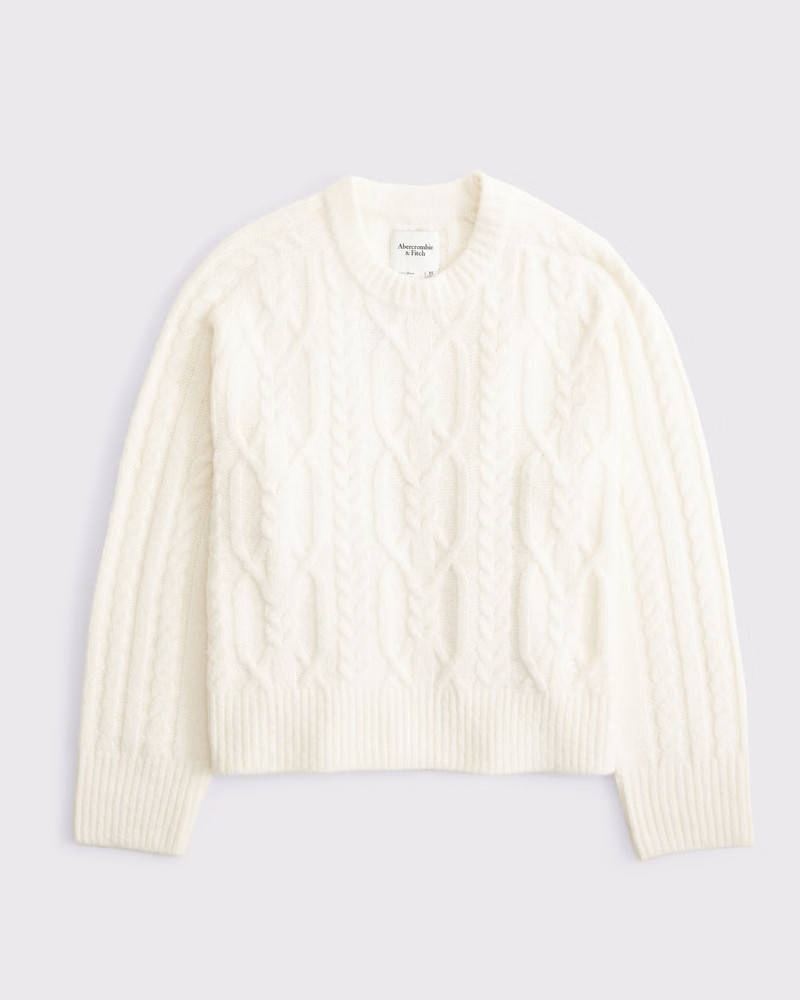 The A&F Madeline Cable Crew Sweater | Abercrombie & Fitch (US)
