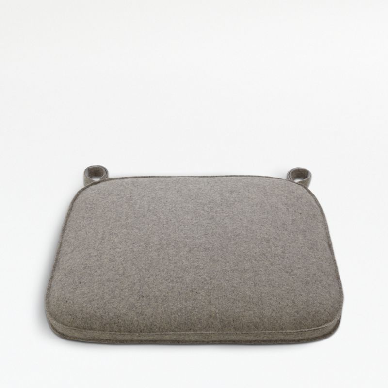 Delta Felt Grey Chair-Bar Stool Cushion + Reviews | Crate & Barrel | Crate & Barrel