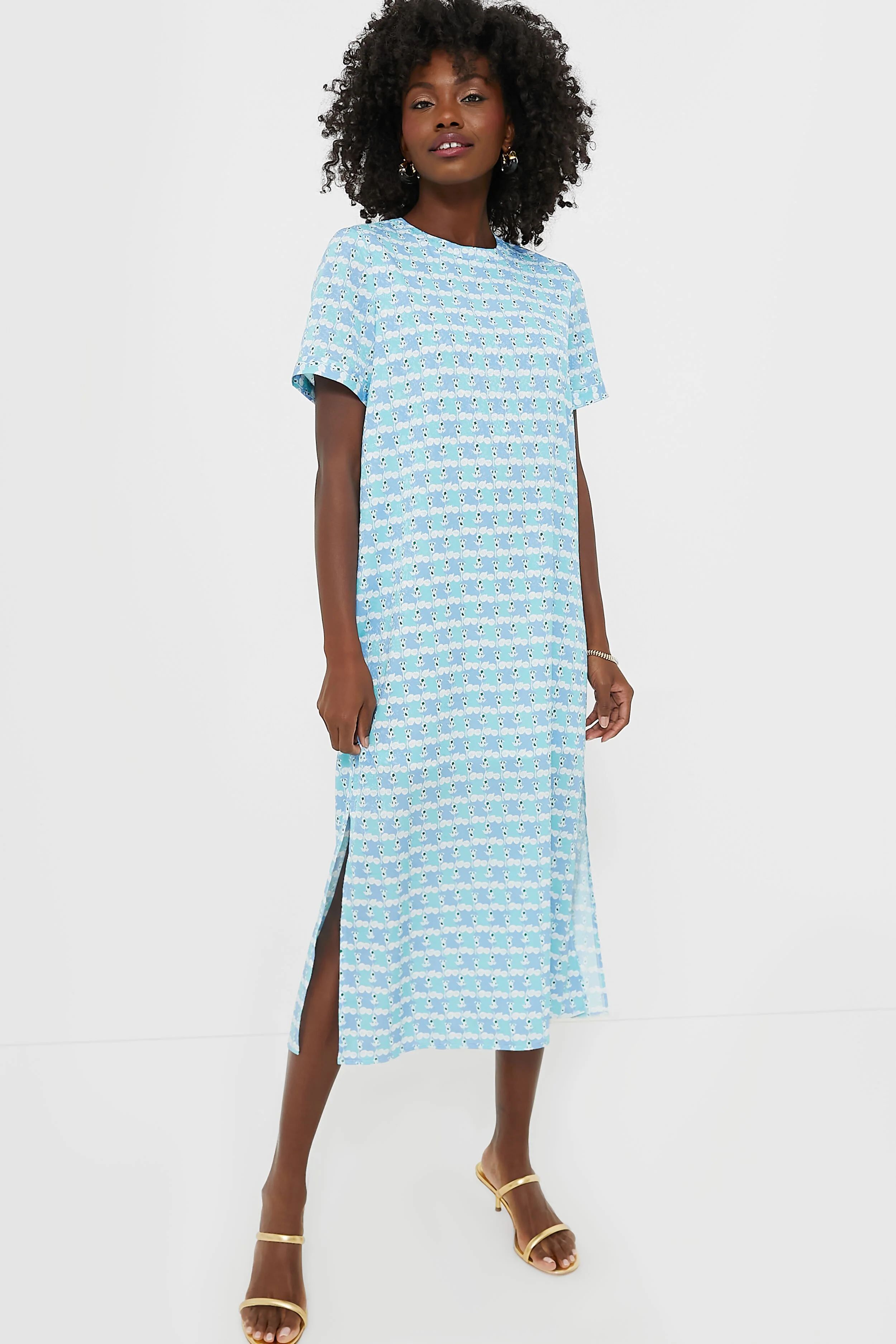 Blue Geometric Brentwood Caftan | Tuckernuck (US)