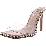 Steve Madden Women's Zaylee Heeled Sandal, Clear, 8.5 | Amazon (US)