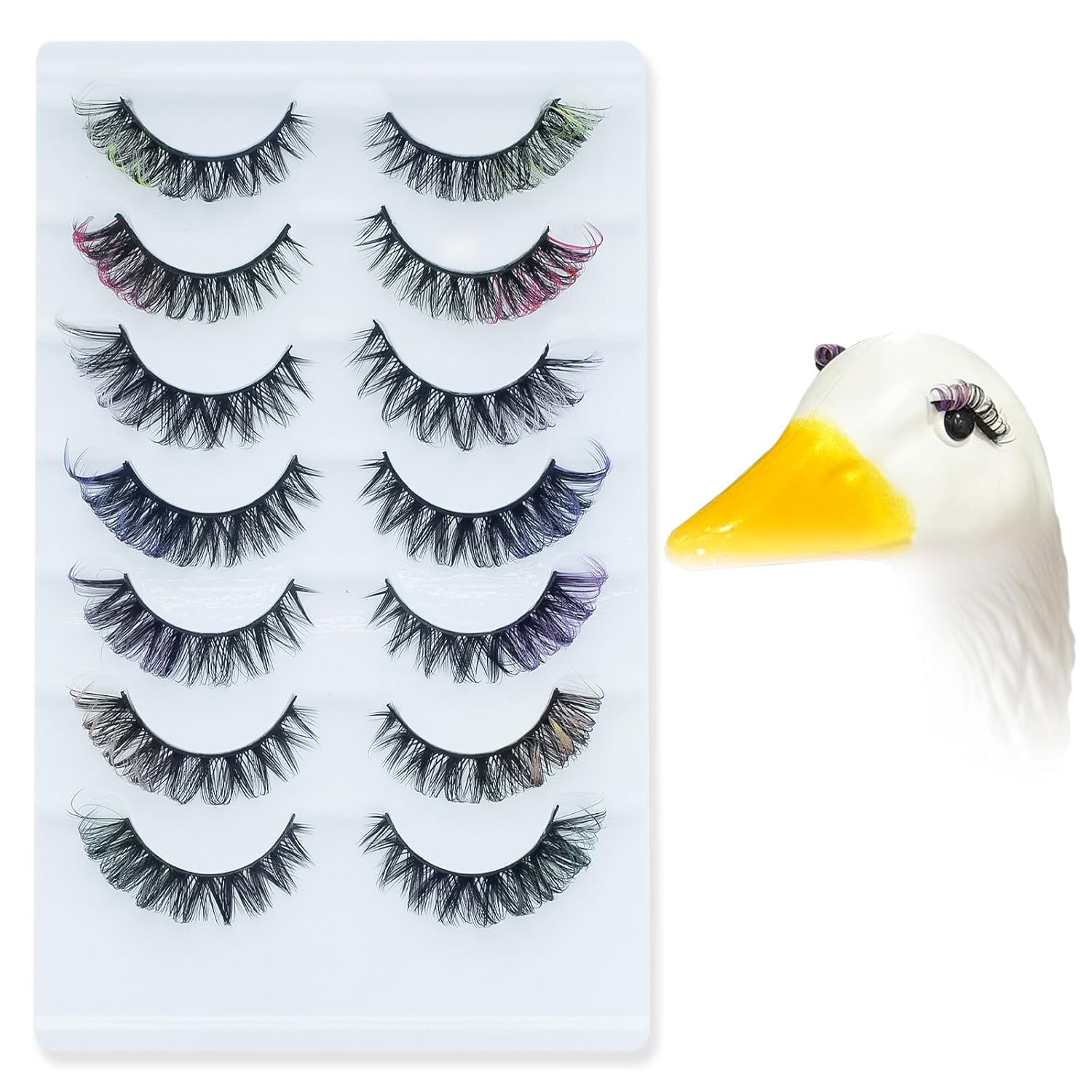 7 Pcs Porch Goose Outfit Eyelash, Reusable for Porch Goose Statue Decoration | Amazon (US)