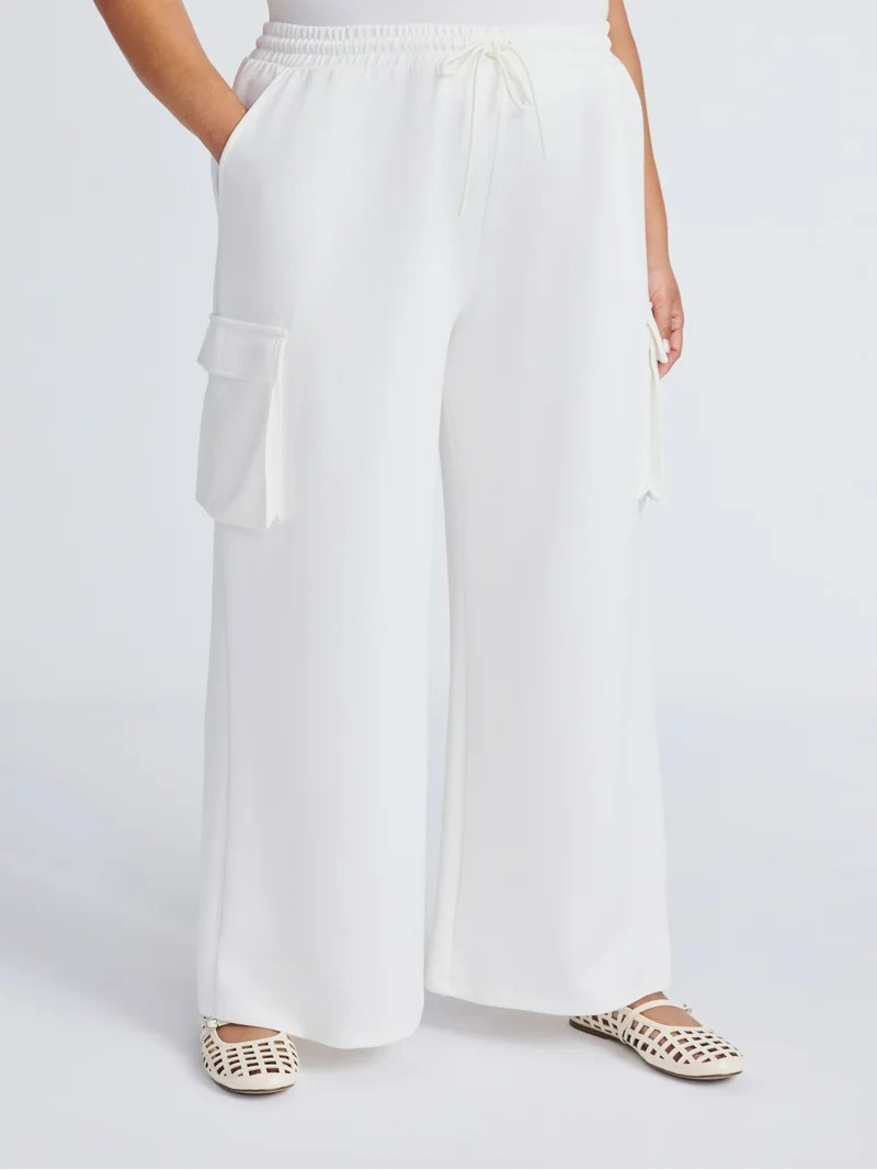 Scoop Women's and Women's Plus New Scubaknit Cargo Pants, Sizes XS-4X | Walmart (US)