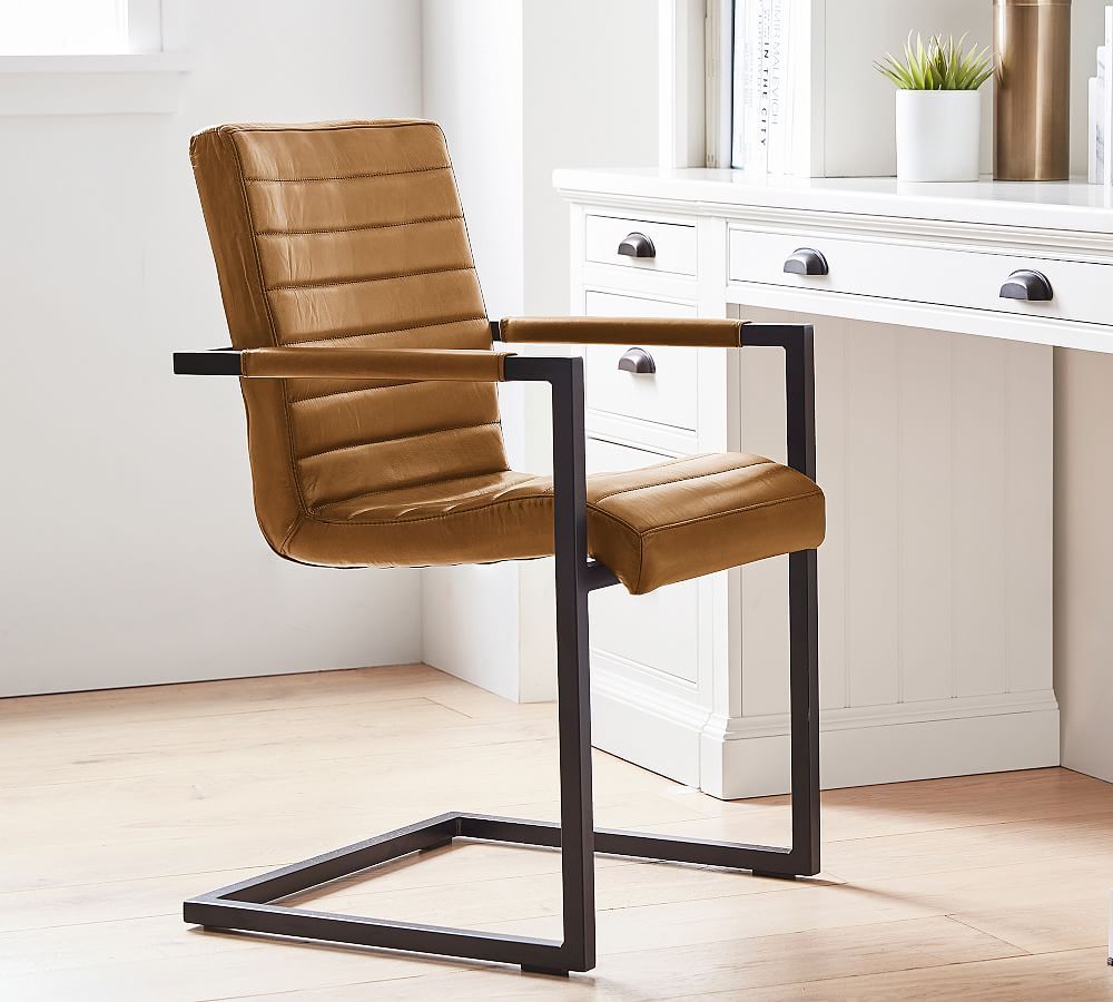 Sabina Leather Desk Chair | Pottery Barn (US)