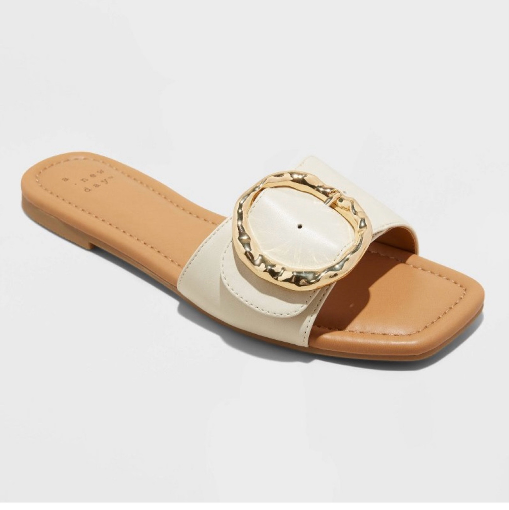 Statement sandal you can wear all year long! Plus memory foam! 
$24.99 

Wearing 9, true to size 

#LTKShoeCrush #LTKSummerSales #LTKFindsUnder50
