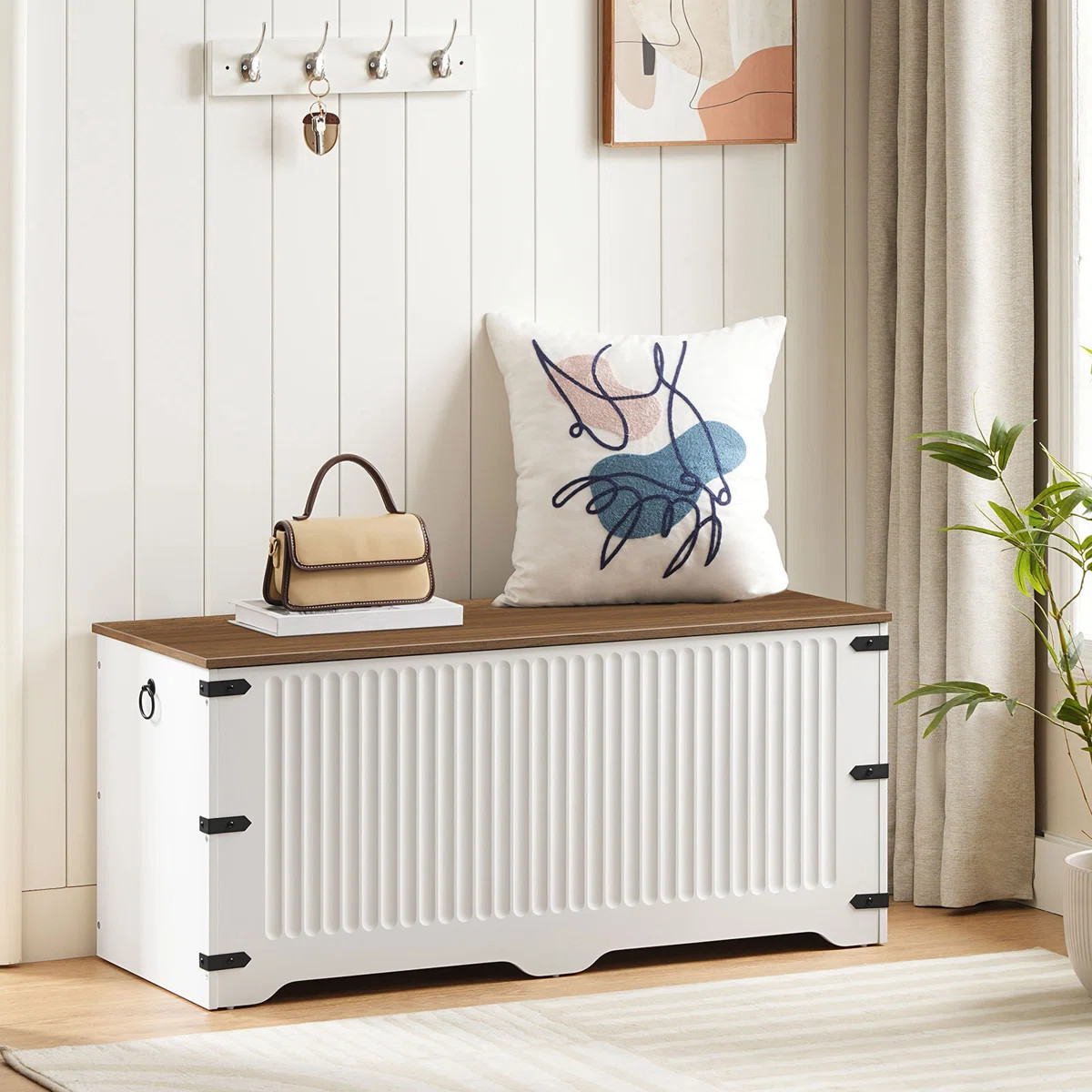39.3'' W Storage Bench With Flip Top Blanket Chest | Wayfair North America