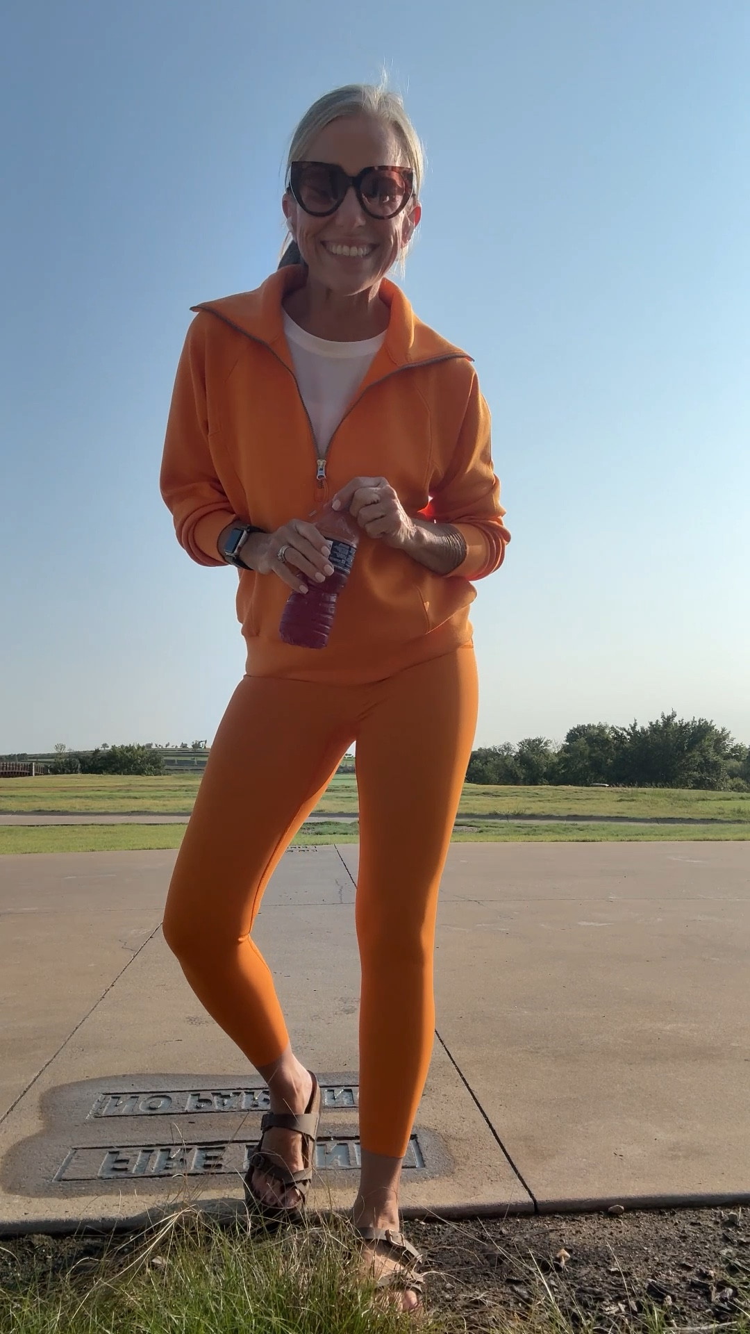 Use LISAXSPANX for 10% off one purchase. Wearing medium leggings, small quarter zip. Booty boost legging are my one and only 

#LTKFindsUnder100 #LTKActive #LTKOver40