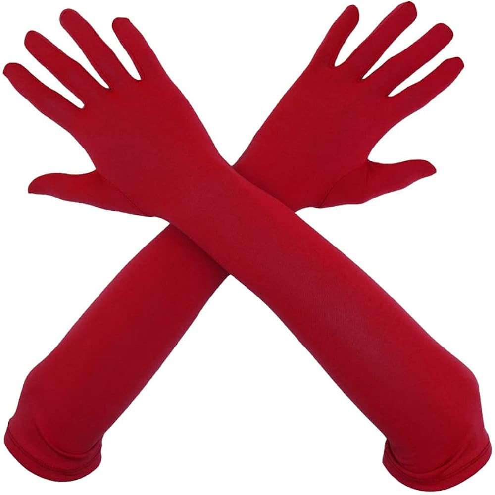 Unisex 18" Elbow Length Stretchy Spandex Gloves for Costume Party Cosplay Bridesmaids | Amazon (US)