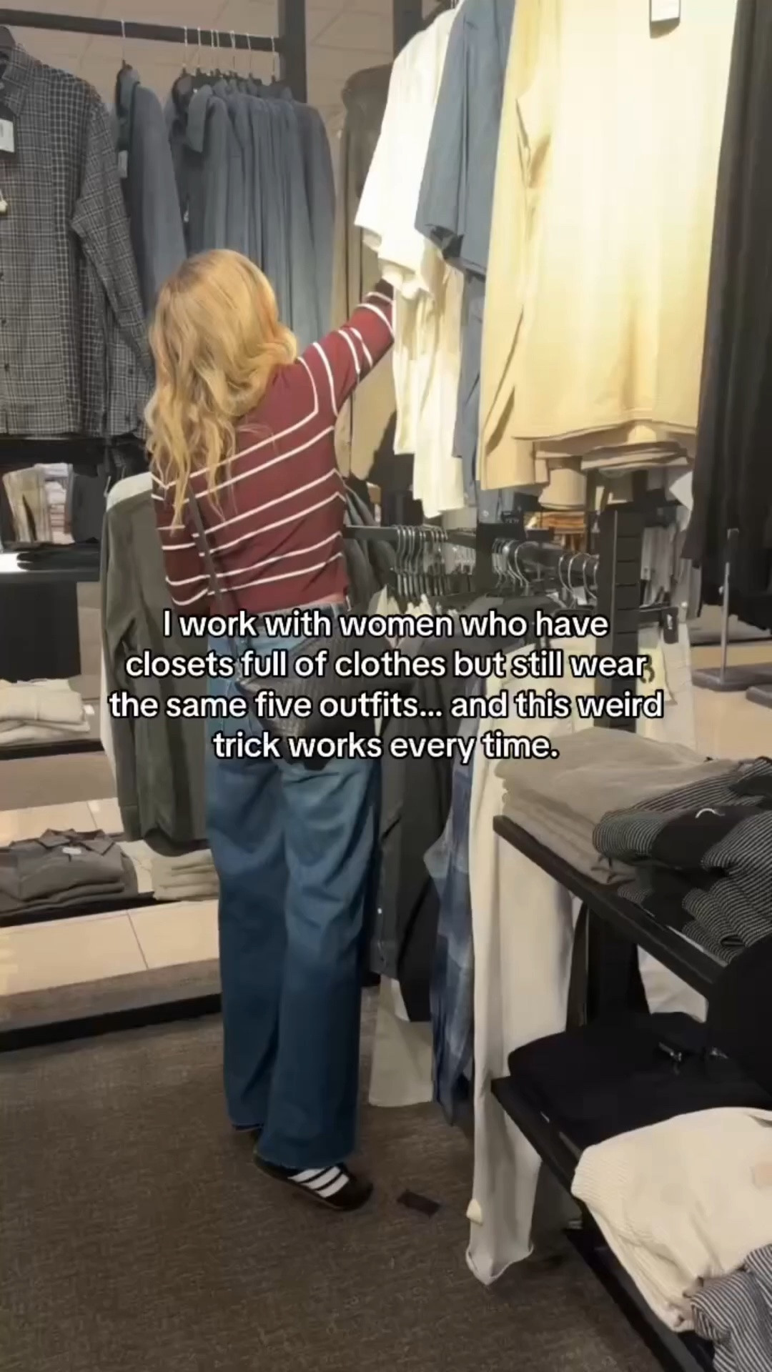 No, the trick isn’t buying more clothes. 👀

It’s this: before you shop, make outfits with what you already own.

Pull out the pieces you wear most and challenge yourself to style each one 2–3 different ways. Change the shoe. Add a layer. Try a different bottom. Tuck the shirt. Add a belt or jewelry. Then take a photo of every combination that works.

Suddenly, those same five outfits become 10, 15 or 20—and you start seeing your closet very differently.

And here’s the part that really matters: while you’re doing this, you’ll also start noticing the actual gaps.

Maybe you don’t need another top. You need a shoe that works with three pairs of pants you already own. Maybe you don’t need another dress. You need the right jacket to make the dresses you own feel more versatile.

Create first. Identify the gaps second. Shop third.

It’s one of the simplest things we do as personal stylists, but it completely changes the way you get dressed and the way you shop.

Sometimes the best wardrobe upgrade costs nothing. 🤍

And if you’d rather have someone help you do the editing, outfit building and intentional shopping, that’s exactly what we do. Head to the link in our bio to learn more about working with our personal styling team.

#PersonalStylist #WardrobeTips #ClosetEdit #StyleOver40 #EffortlessStyle