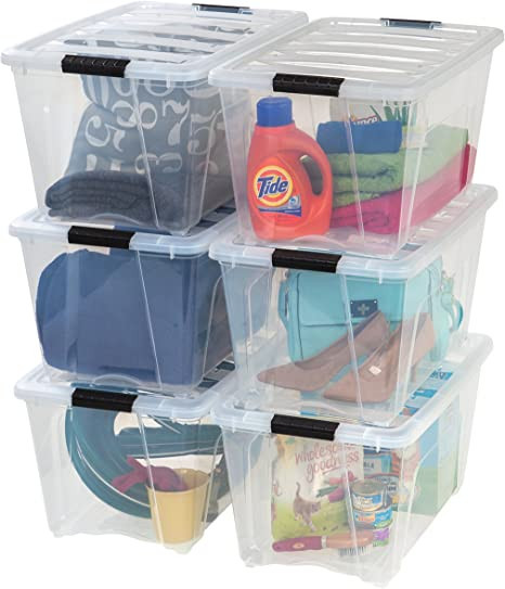 IRIS USA 53 Qt. Plastic Storage Bin Tote Organizing Container with Durable Lid and Secure Latchin... | Amazon (US)
