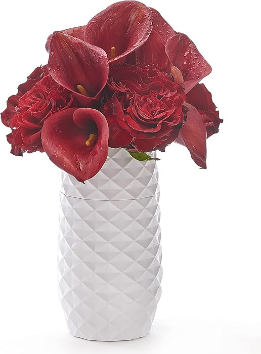 The Amaranth Vase - Unique Design for Easy Water Draining and Stem Access - Impact Resistant Plas... | Amazon (US)