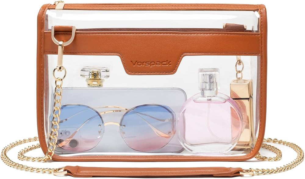 Vorspack Clear Purse Stadium Approved - Clear Bag for Women Clear Crossbody Bag for Sport Event C... | Amazon (US)