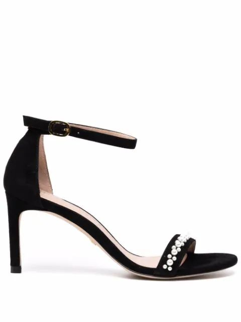 leather faux-pearl sandals | Farfetch (US)