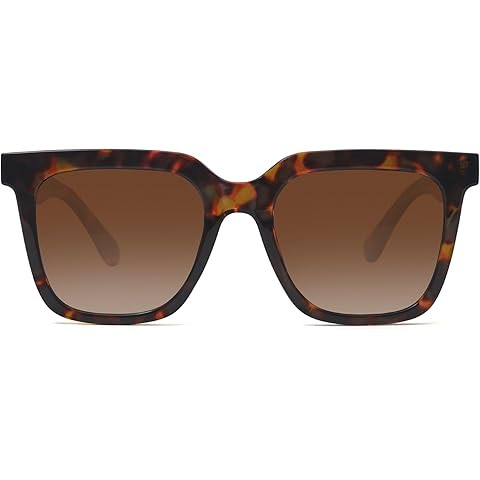 SOJOS Classic Square Polarized Sunglasses Womens Mens Retro Trendy UV400 Sunnies SJ2050 | Amazon (US)