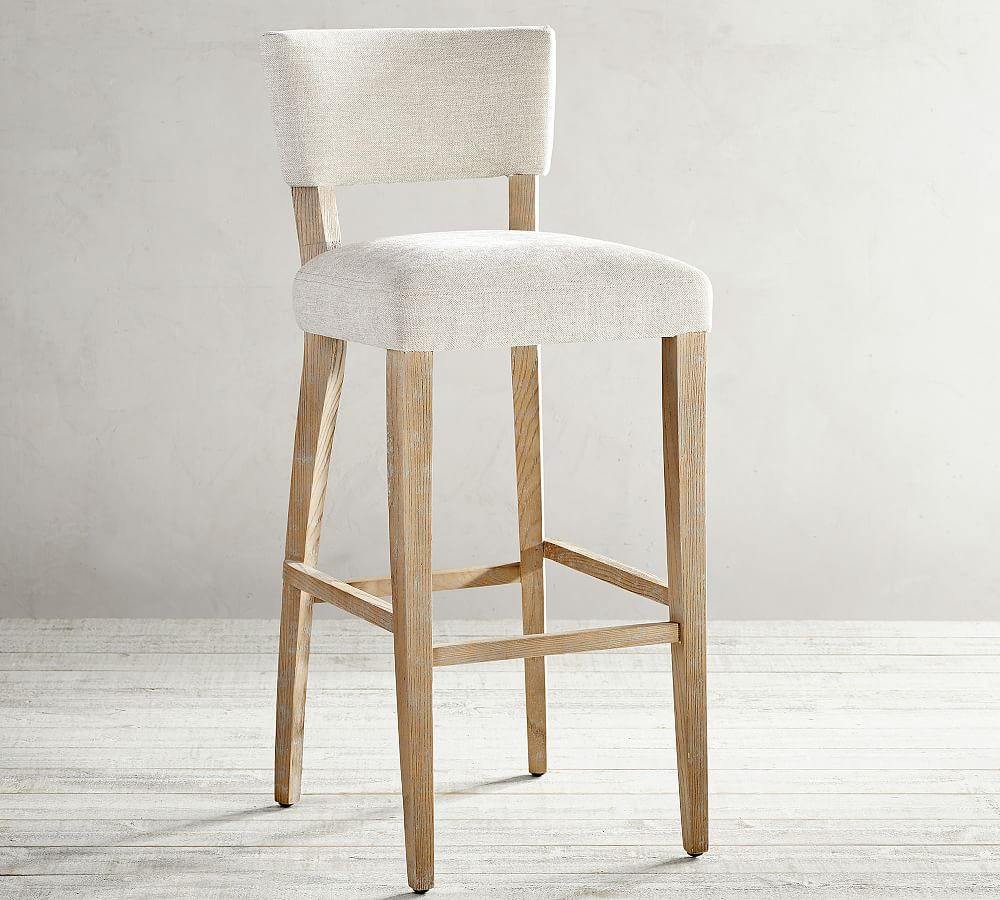 Payson Upholstered Stool | Pottery Barn (US)
