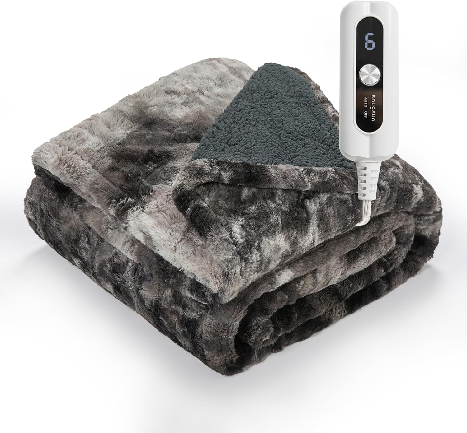 Heated Throw Blanket Faux Fur & Sherpa, Safe Electric Blanket ETL & FCC Certified, Soft Warm 6 He... | Amazon (US)