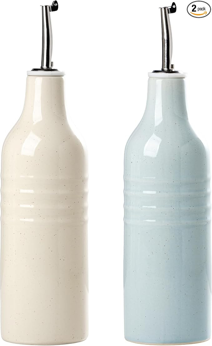 famiware Jupiter 16oz Ceramic Olive Oil Dispenser Bottle, Olive Oil and Vinegar Dispenser Bottle ... | Amazon (US)