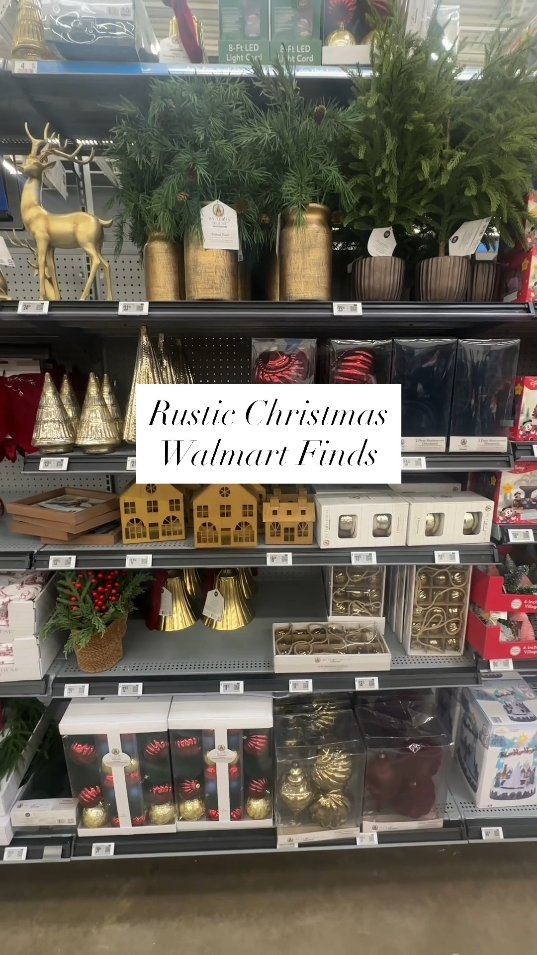 Rustic Christmas decor at Walmart, golds, browns, greens, so much beautiful holiday decor . See YouTube for more @mommafromscratch tomorrow is modern Lux Christmas 

#LTKSeasonal #LTKHome #LTKFindsUnder50