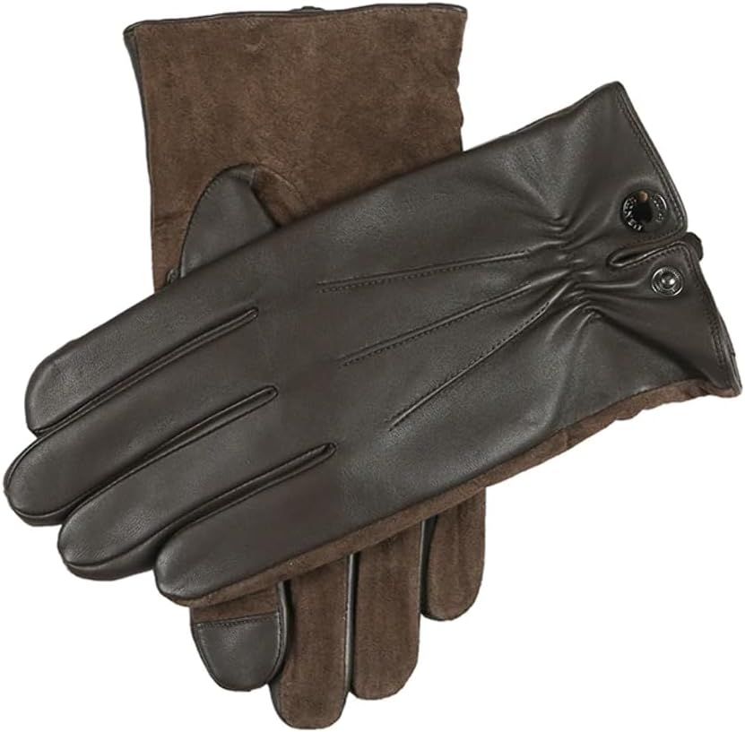 Dents Mens Gloves Esher Leather/Pig Suede Touchscreen Gloves | Amazon (US)