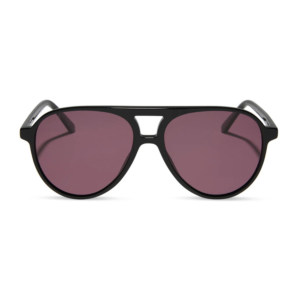 TOSCA II - BLACK + AUBERGINE SUNGLASSES | DIFF Eyewear