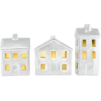 Village with Trees Winter White 8 inch Porcelain Holiday Figurines Set of 11 | Amazon (CA)