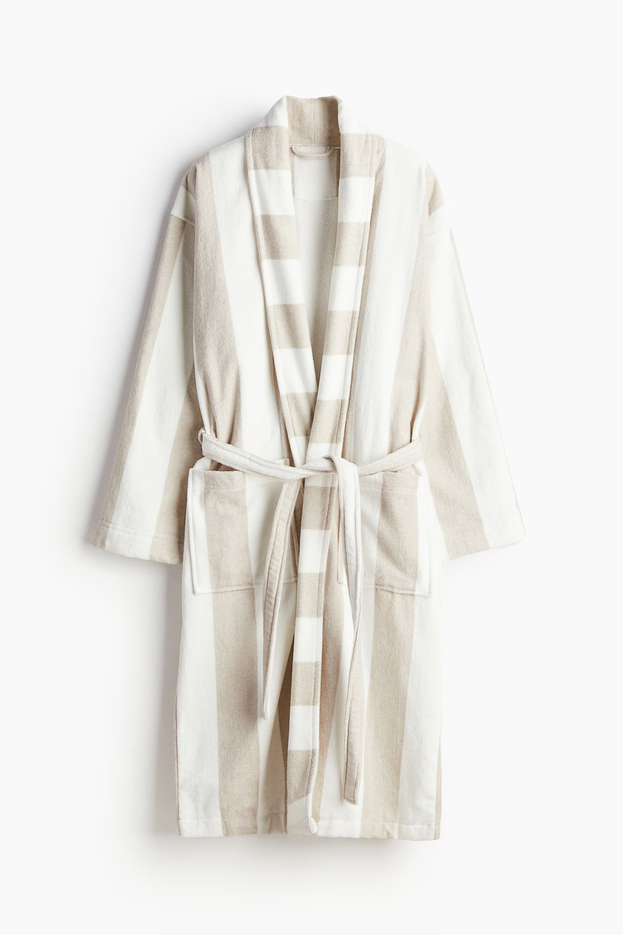 Striped Cotton Terry Bathrobe | H&M (US + CA)