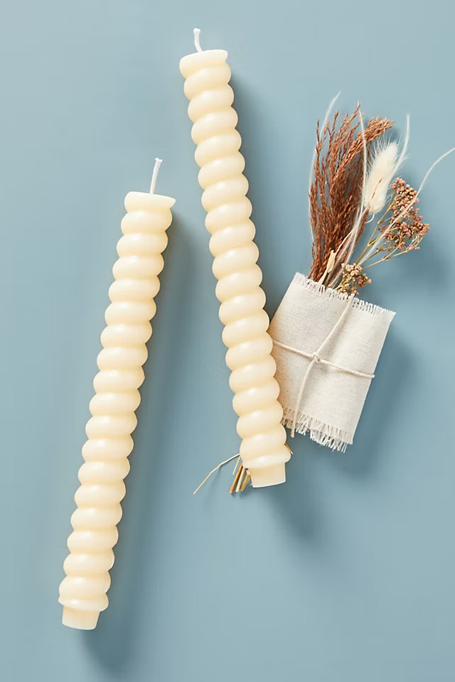 Constance Botanical Taper Candles, Set of 2 | Anthropologie (US)