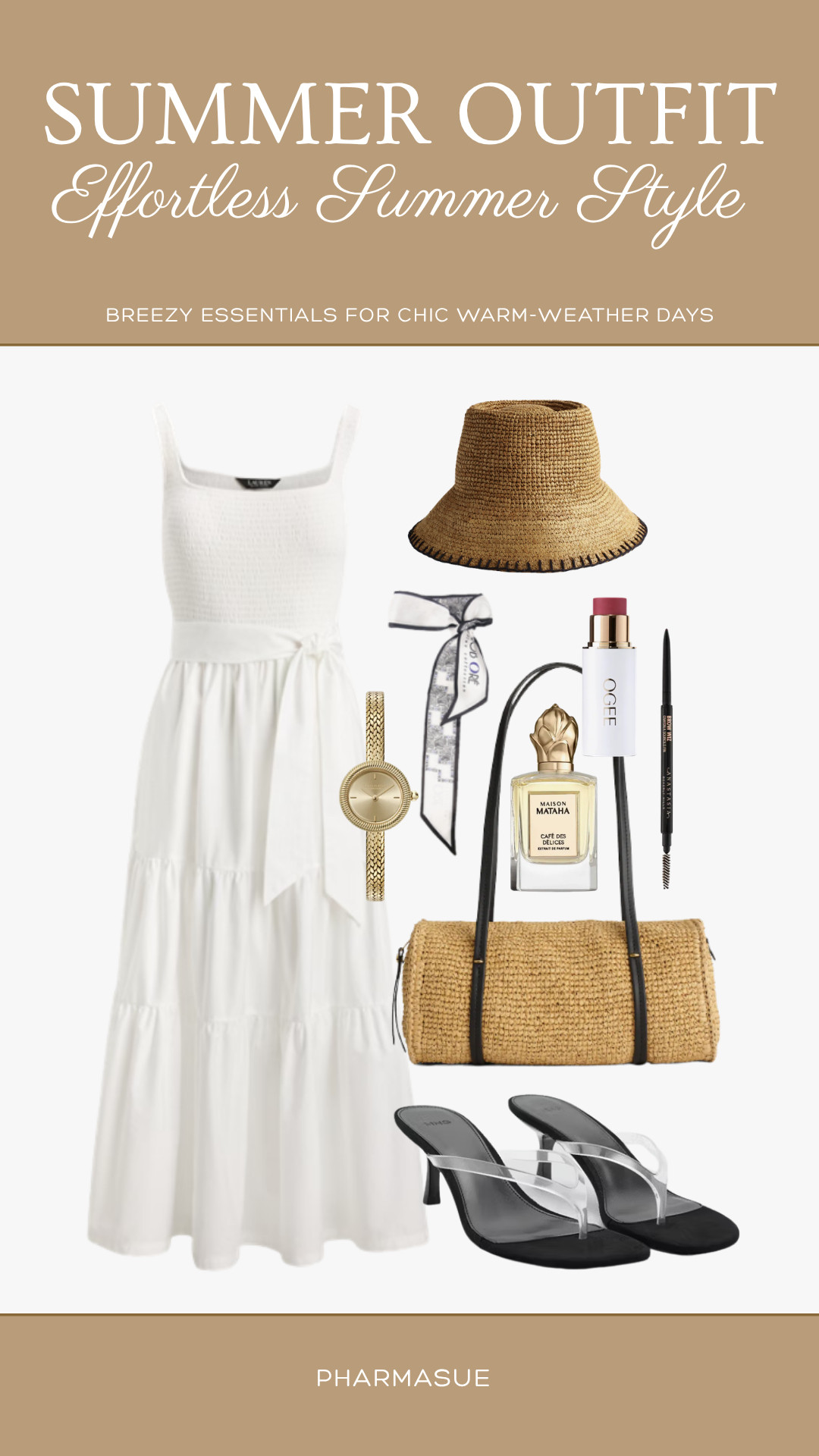 Effortless summer style starts with timeless staples 🤍

A breezy white dress, woven accessories, and neutral accents create the perfect warm-weather look for vacation days, brunch dates, and everything in between. Add a touch of fragrance and a natural beauty glow for that effortlessly polished finish.

Shop this entire summer-inspired look 

 #LTKootd #LTKSeasonal #LTKTravel