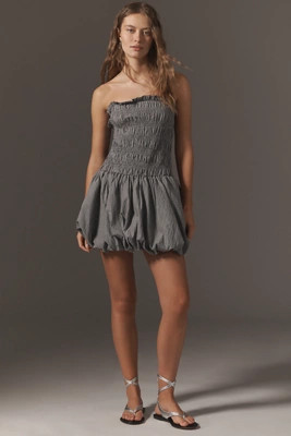 By Anthropologie Strapless Smocked Mini Dress | Anthropologie (US)