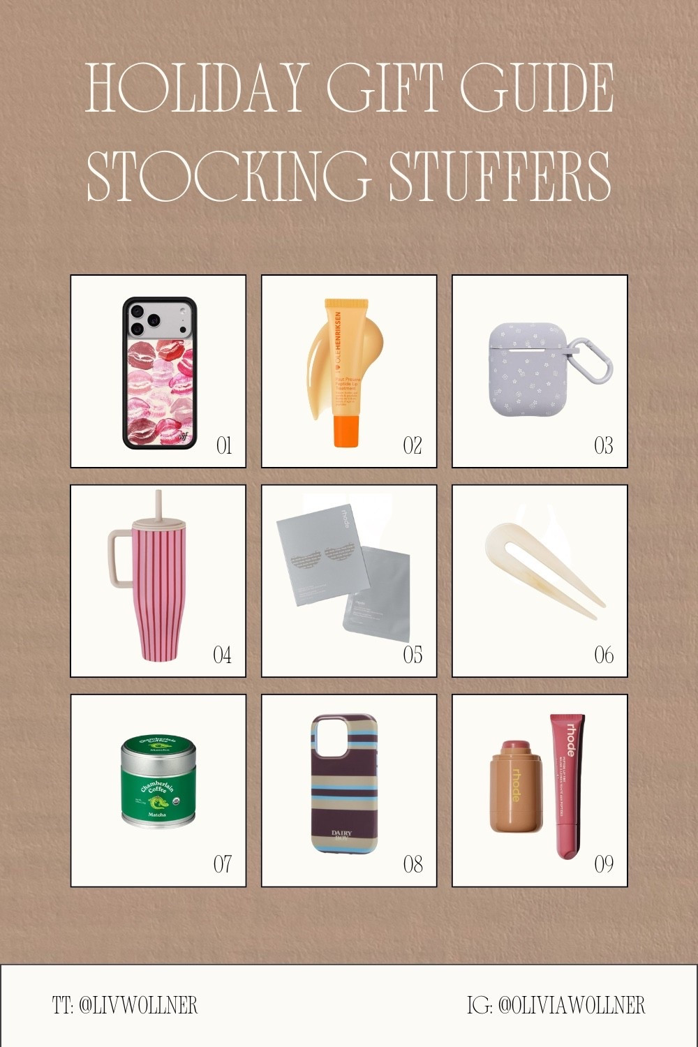 Holiday gift guide: Stocking stuffers 🎁 
Phone cases are Wildflower & Dairy Boy
AirPod case is Madewell

#giftguideforher
#holidaygiftideas #giftideas #giftideasforher
#stockingstuffers
#stockingstufferideas
#wellnessgifts

#LTKGiftGuide #LTKHoliday #LTKSeasonal