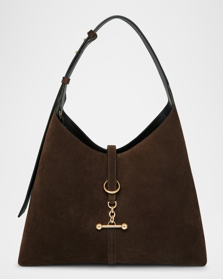 STRATHBERRY Kite Toggle Suede Hobo Bag | Neiman Marcus