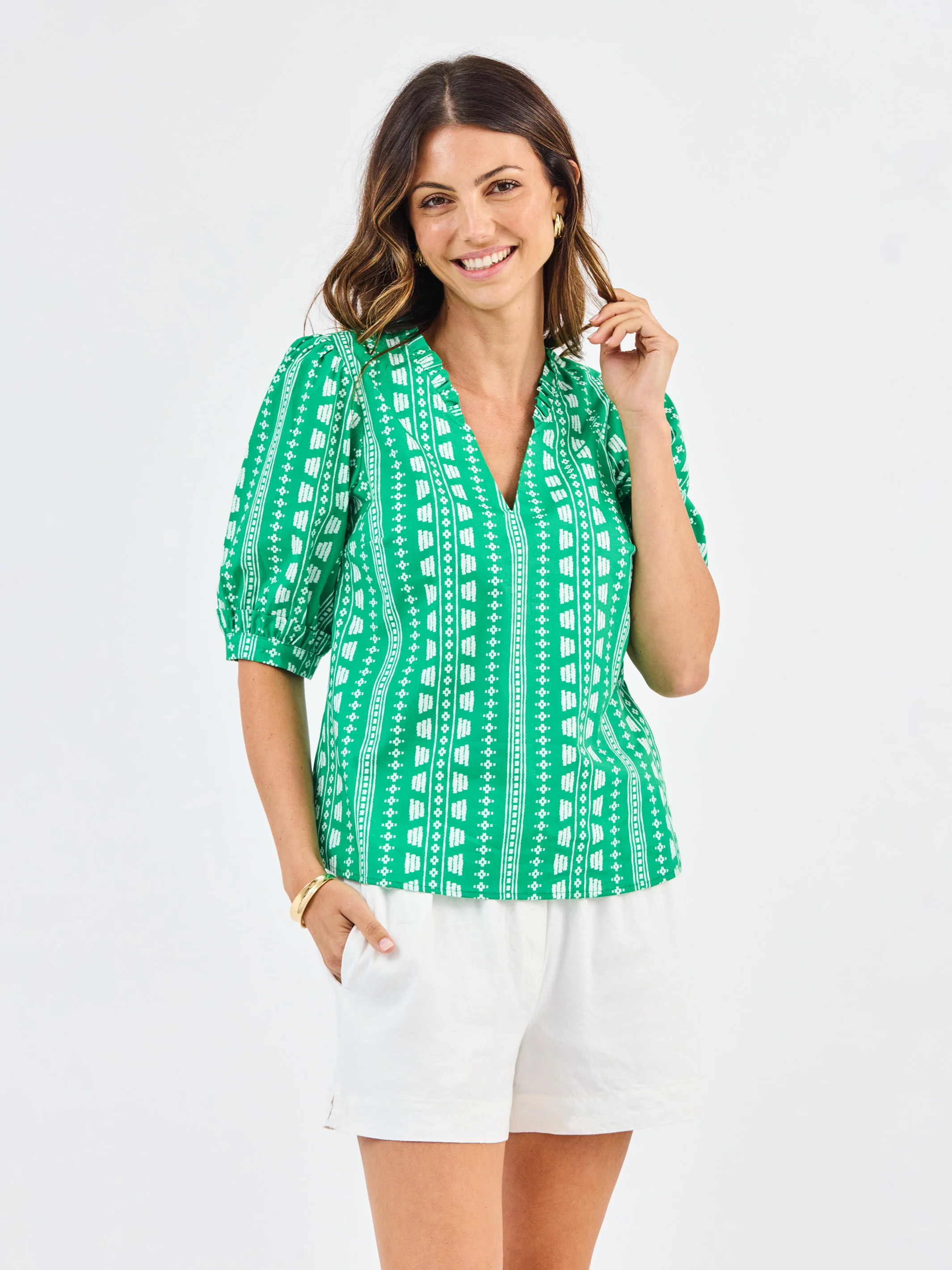 Colette Top | Heritage Stitch Green | Mary Square