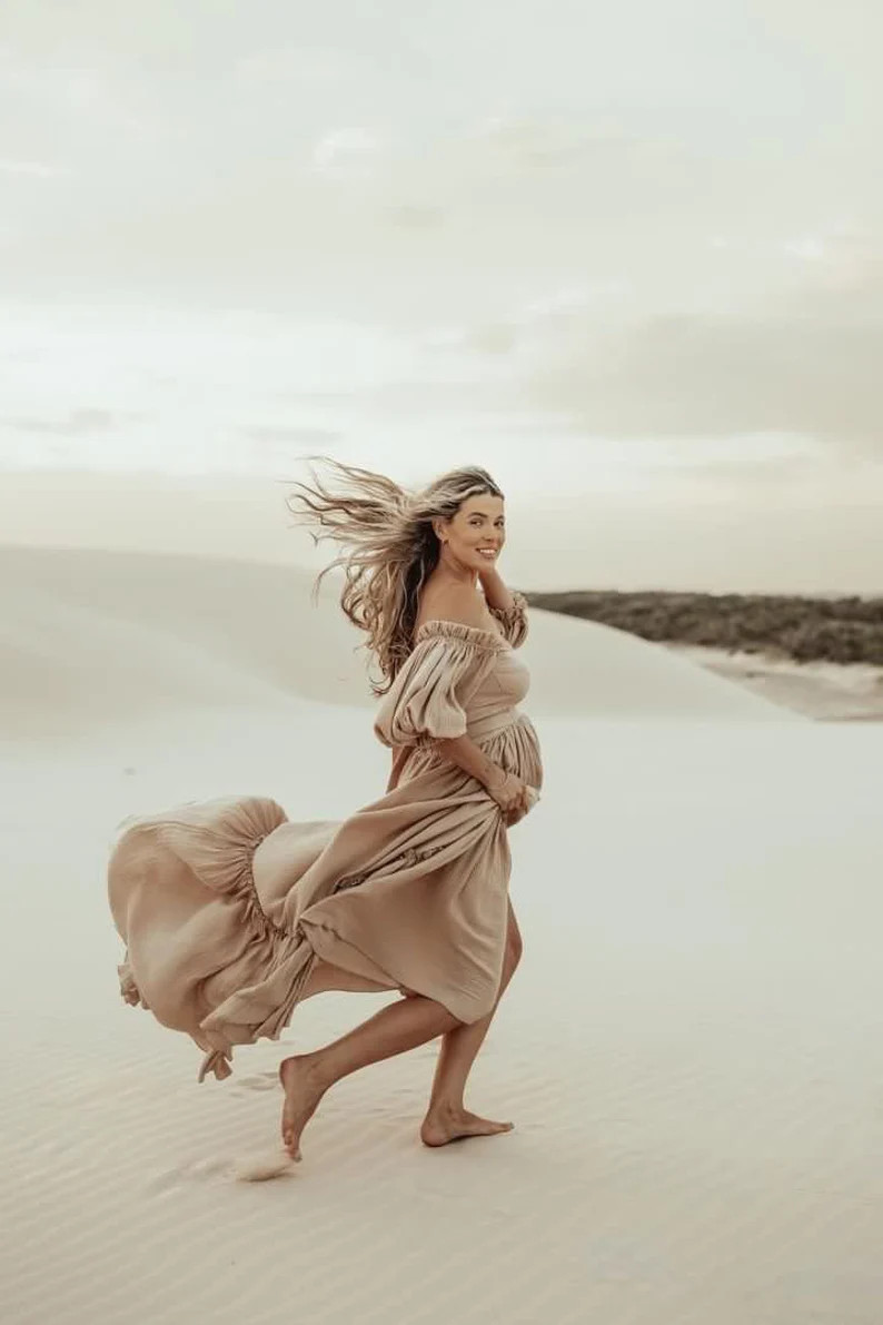 Women's Boho Dress, Maternity Dress for Photoshoot, Boho Maternity Gown Baby Shower, Pregnancy Ph... | Etsy (US)