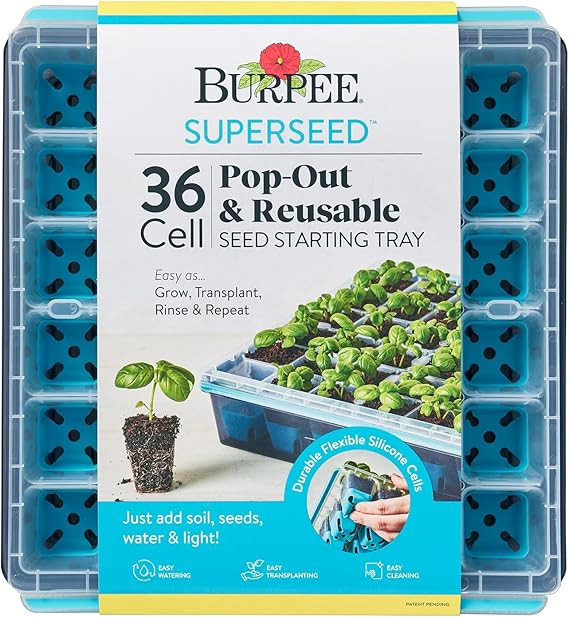 Burpee SuperSeed Seed Starting Tray | 36 Cell Reusable Seed Starter Tray | for Starting Vegetable... | Amazon (US)