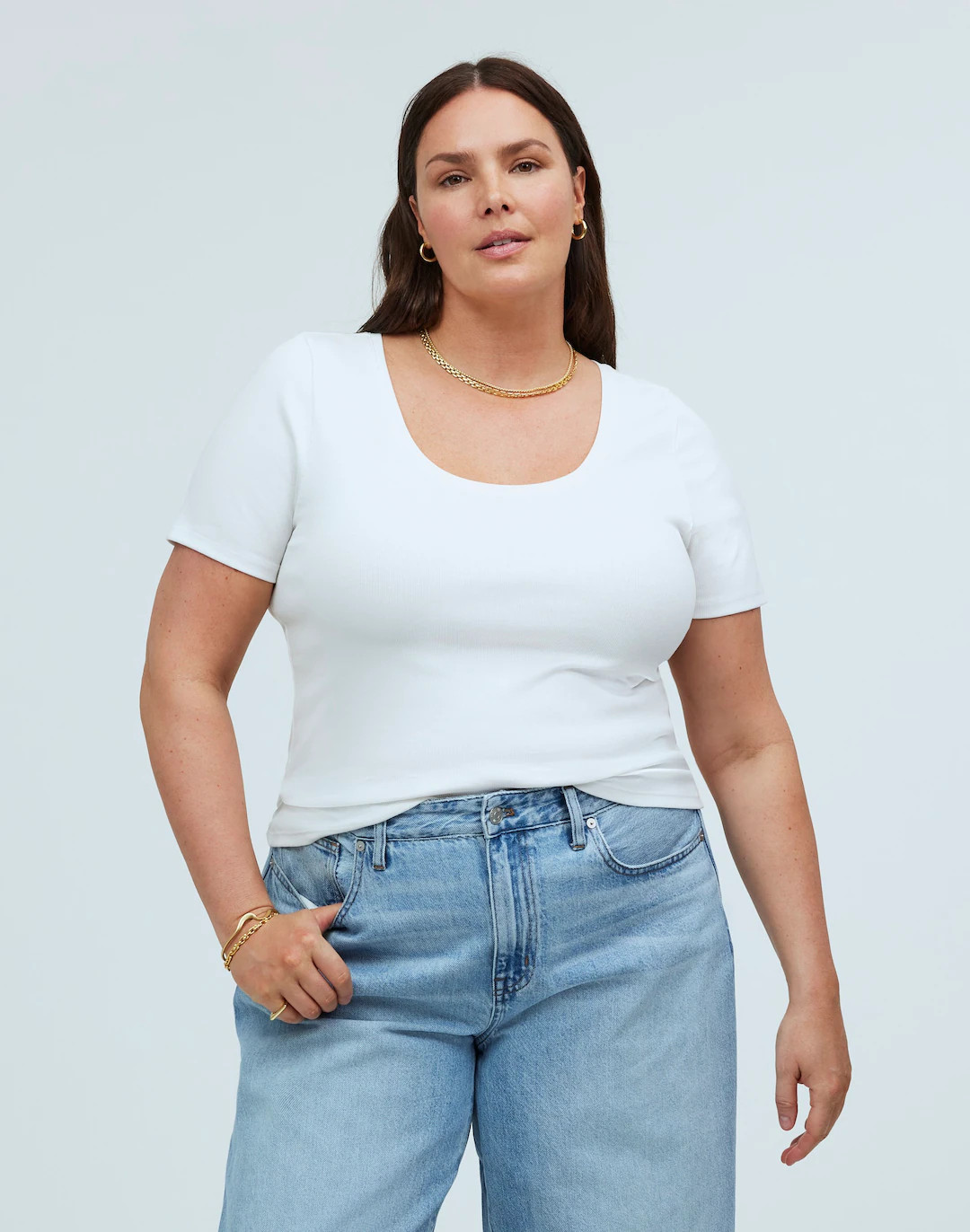 Supima&reg; Rib Scoopneck Tee | Madewell