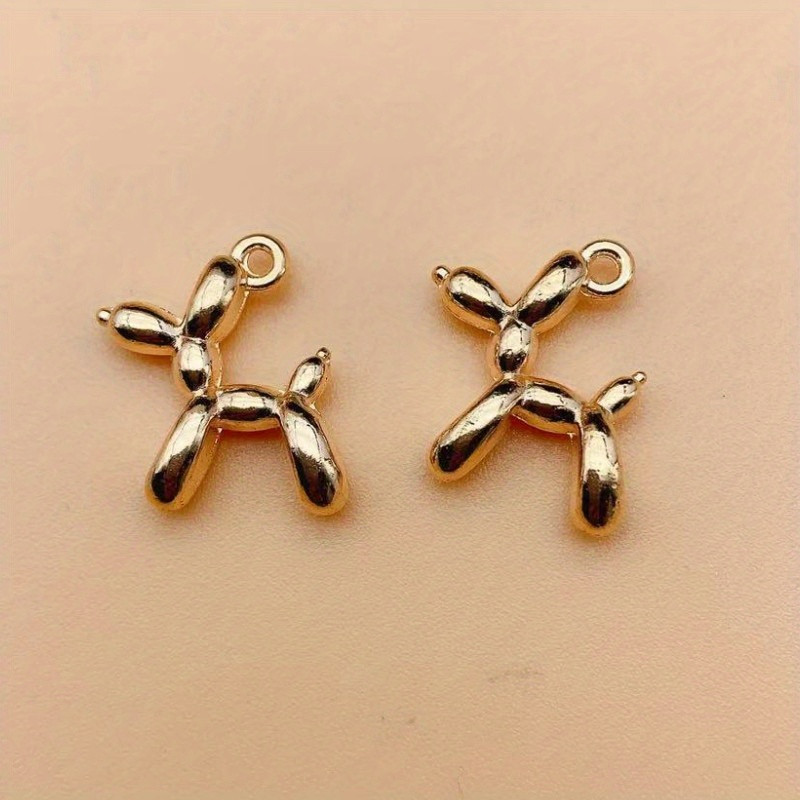 golden silvery 3d balloon dog metal jewelry pendant earrings - Temu | Temu Affiliate Program